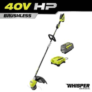 40V HP Brushless Whisper Series 17 in. Cordless Battery Carbon Fiber Shaft String Trimmer w/ 6.0 Ah Battery & Charger