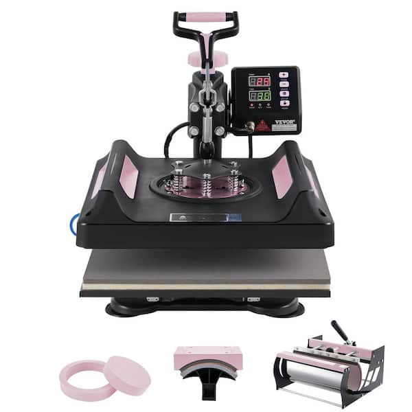 Heat Press Machine, 15 in. L x 15 in. W, 5 in 1 Heat Transfer Machine with 30 oz. Tumbler Press, 360° Swing Away