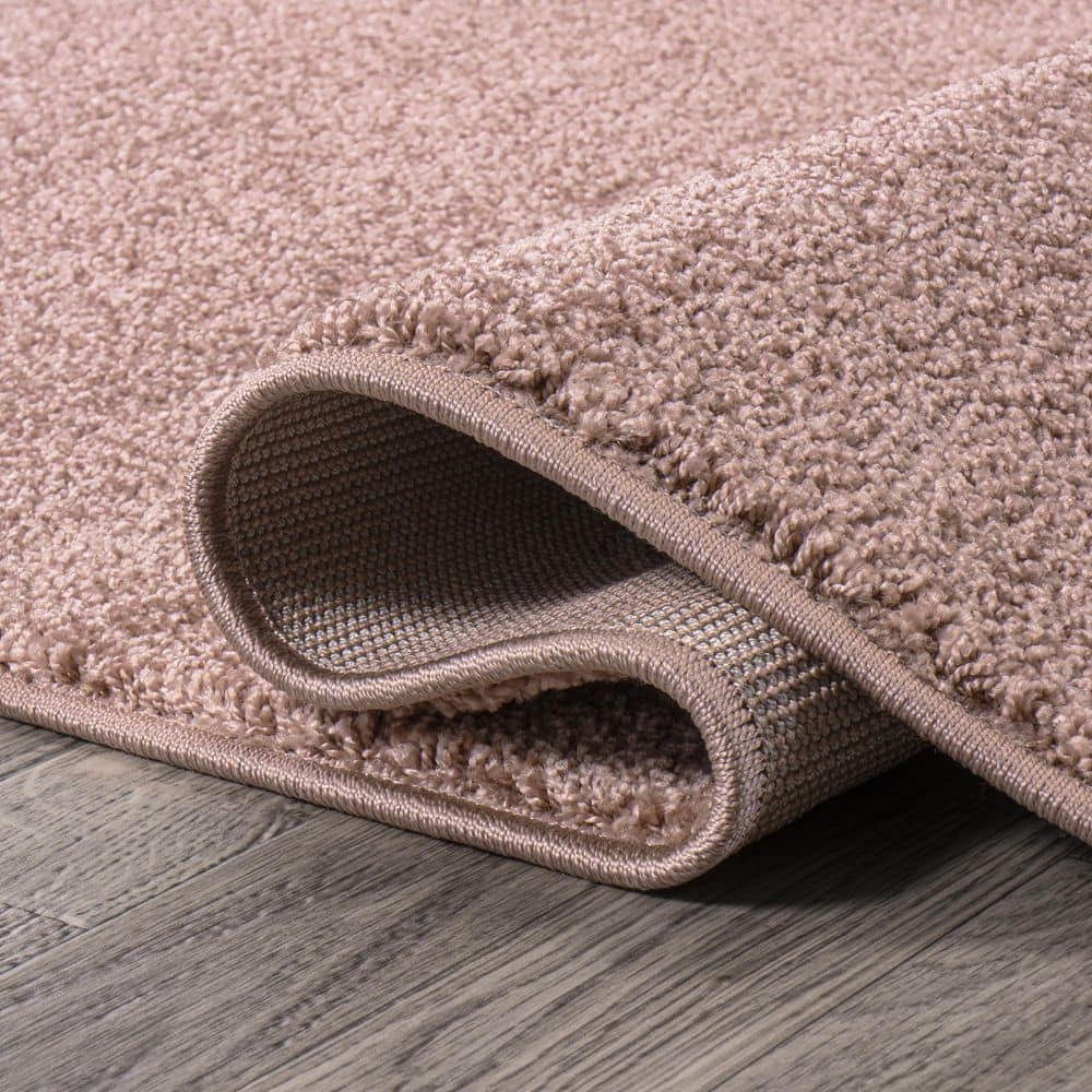 Pink Synthetic Fiber Reversible Low-Pile Area Rug, 8' x 10'