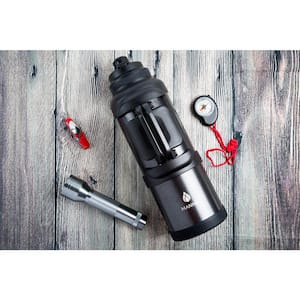 Titan 128 oz. Black Stainless Steel Vacuum Insulated Bottle