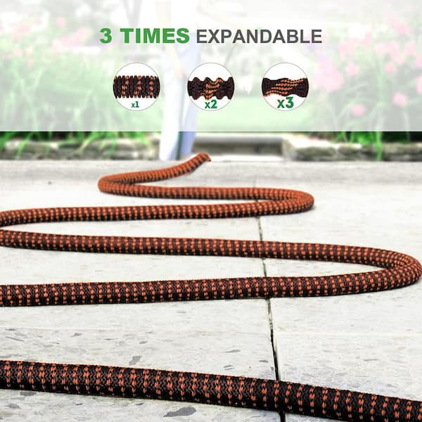 3/4 in. Dia x 150 ft. Lightweight Expandable Garden Hose with Triple Layer Latex Core & No-Kink Flex Water Hose