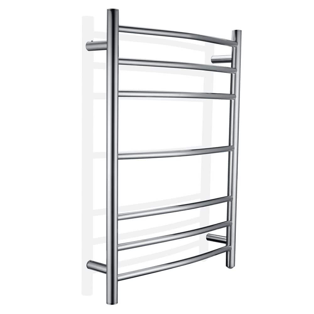 TWHDX Series 7-Bar Wall-Mount Hardwired Electric Bathroom Towel Warmer Rack in Polished Chrome Stainless Steel price history on PriceWatchPro