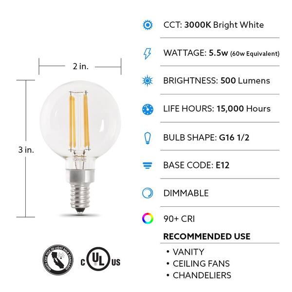 Bright white deals led candelabra bulbs