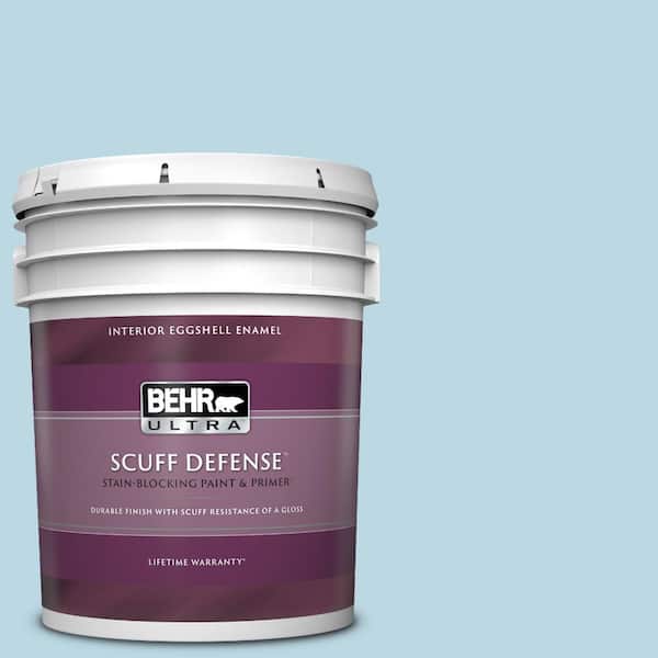 BEHR ULTRA 5 gal. #S490-2 Glacial Stream Extra Durable Eggshell Enamel Interior Paint & Primer