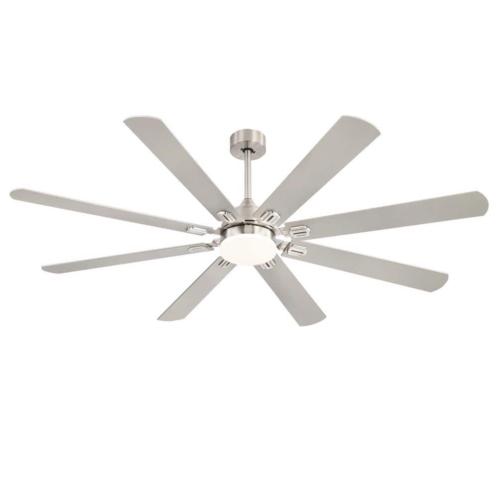 72 in. Brushed Nickel Downrod Mount Standard Ceiling Fan with 8 Reversible Two-Toned Blades and Integrated LED,DC Montor price history on PriceWatchPro