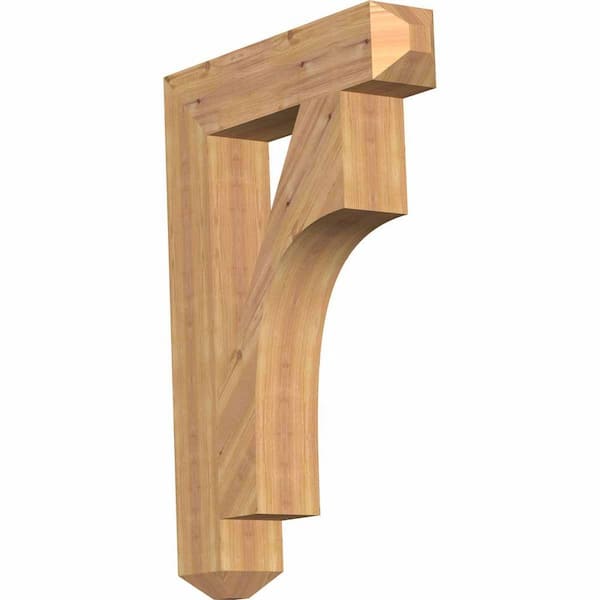 Ekena Millwork 5.5 in. x 40 in. x 28 in. Western Red Cedar Westlake Craftsman Smooth Bracket