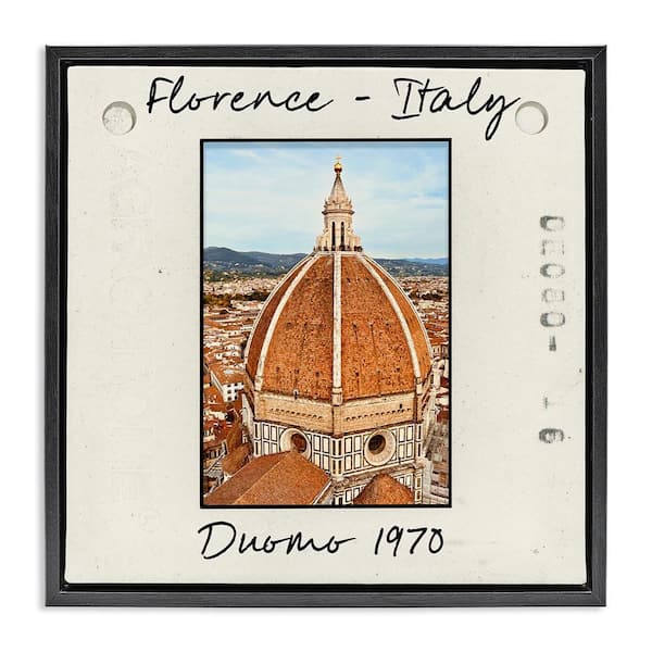 Stupell Industries Florence Italy Travel View by Val Rhodes Black Floater Frame Architecture Graphic Art Print 18 in. x 18 in.