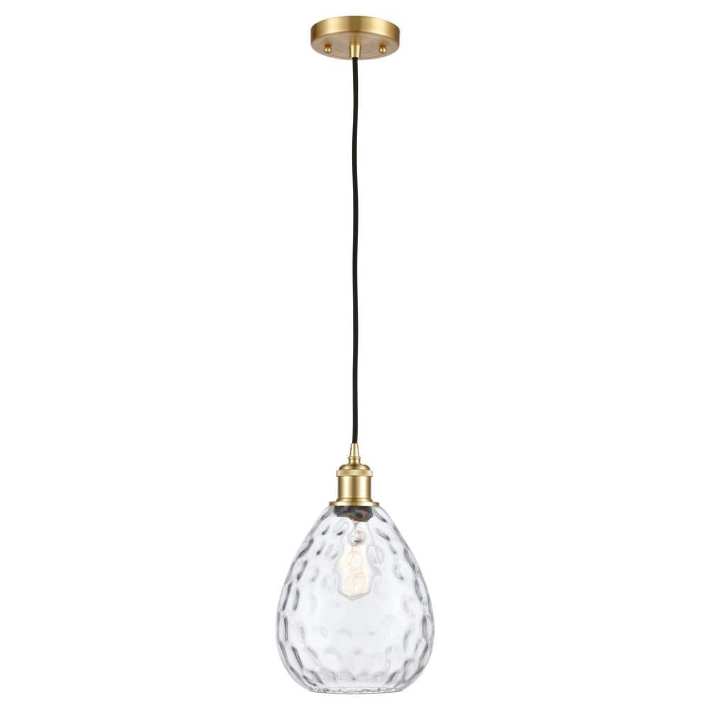 Waverly 100-Watt 1-Light Satin Gold Standard Mini Pendant Light with Clear Glass Shade, No Bulbs Included price history on PriceWatchPro
