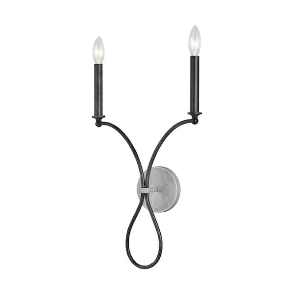 Generation Lighting Carra 2-Light White Wash Sconce