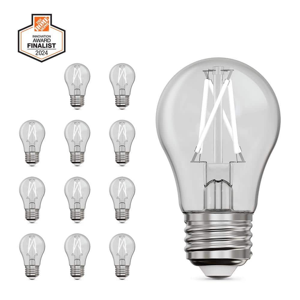 60-Watt Equivalent A15 Dimmable White Filament CEC Clear Glass E26 LED Ceiling Fan Light Bulb, Daylight 5000K (12-Pack) price history on PriceWatchPro