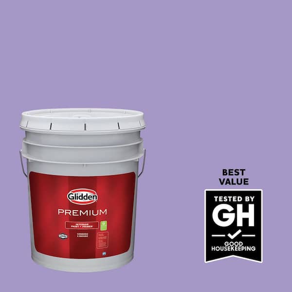 Glidden Premium 5 gal. PPG1247-5 Grape Arbor Semi-Gloss Interior Paint