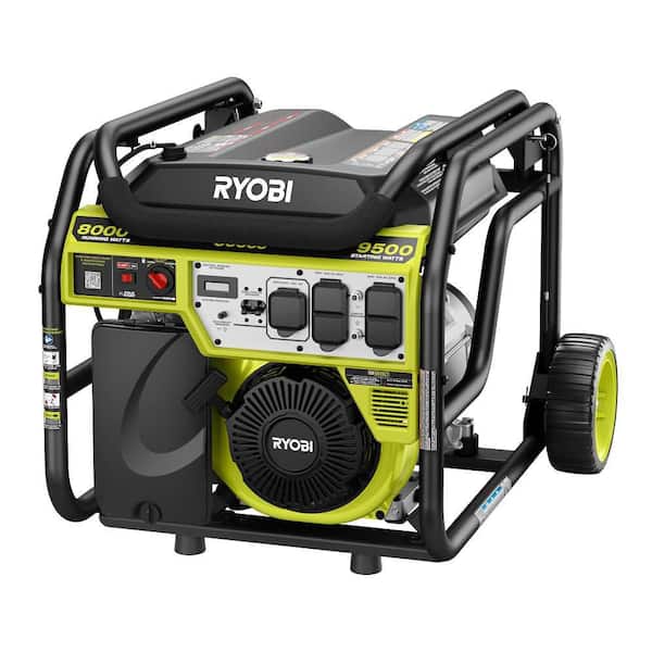 8000-Watt Recoil Start Gasoline Powered Portable Generator with CO Shutdown Sensor