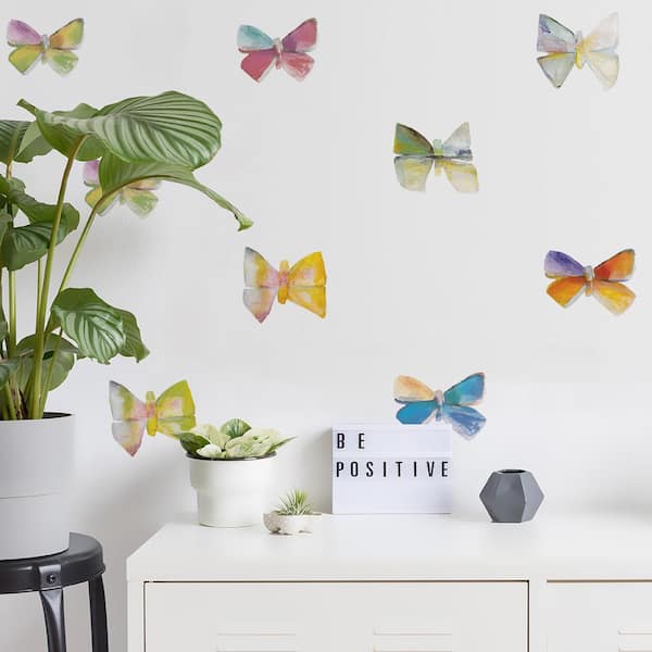 Tempaper Painted Butterfly Peel and Stick Wall Decals, Multicolor