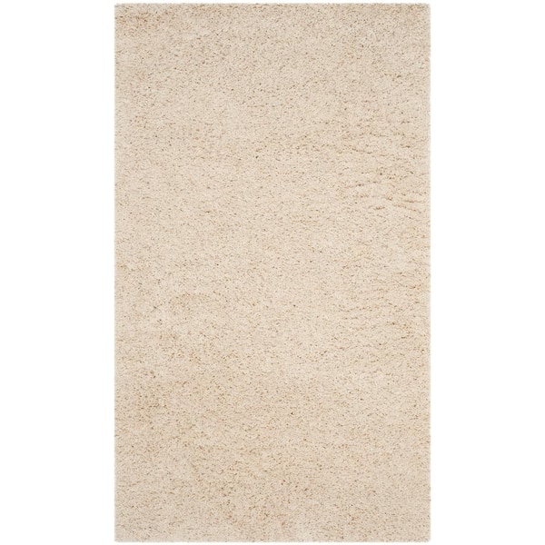 SAFAVIEH Laguna Shag Beige Doormat 3 ft. x 5 ft. Solid Area Rug