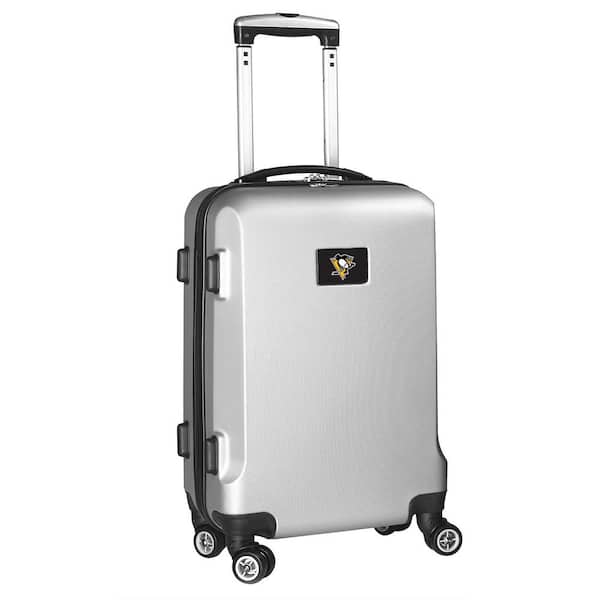 Denco NHL Pittsburgh Penguins 21 in. Silver Carry-On Hardcase Spinner Suitcase