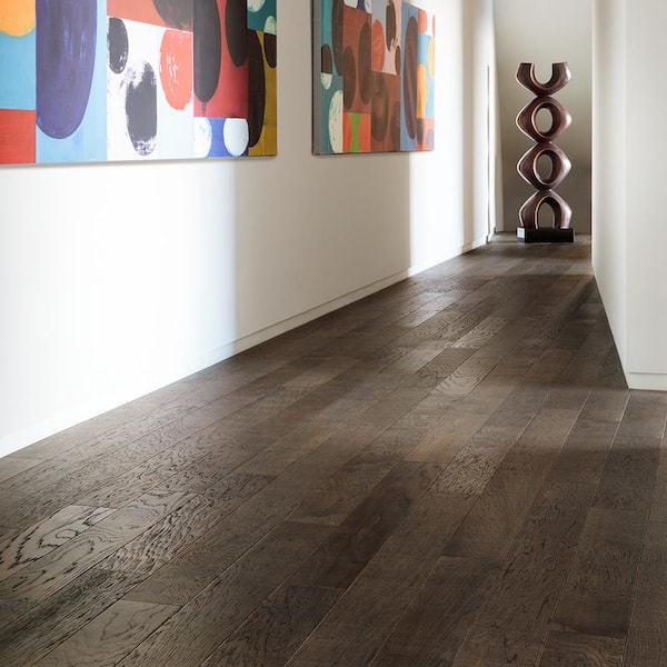 Hickory Cabrillo 3/8 in. Thick x 6 1/2 in. Wide x Varying Length Engineered Click Hardwood Flooring (23.64 sq. ft./case)