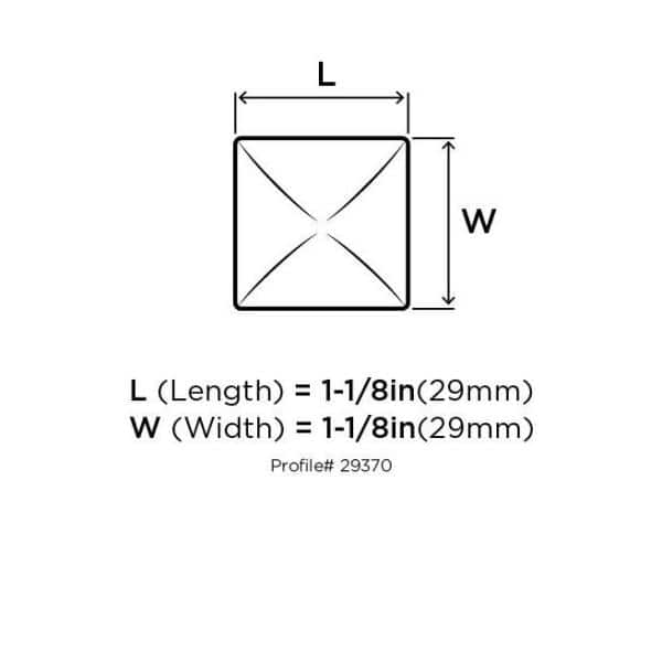 Satin Nickel Square Modern Cabinet Knob with Mounting Hardware