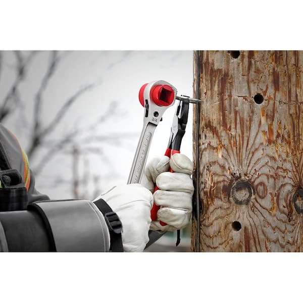 Milwaukee Lineman's 5 in1 Ratcheting Wrench with Milled Strike Face
