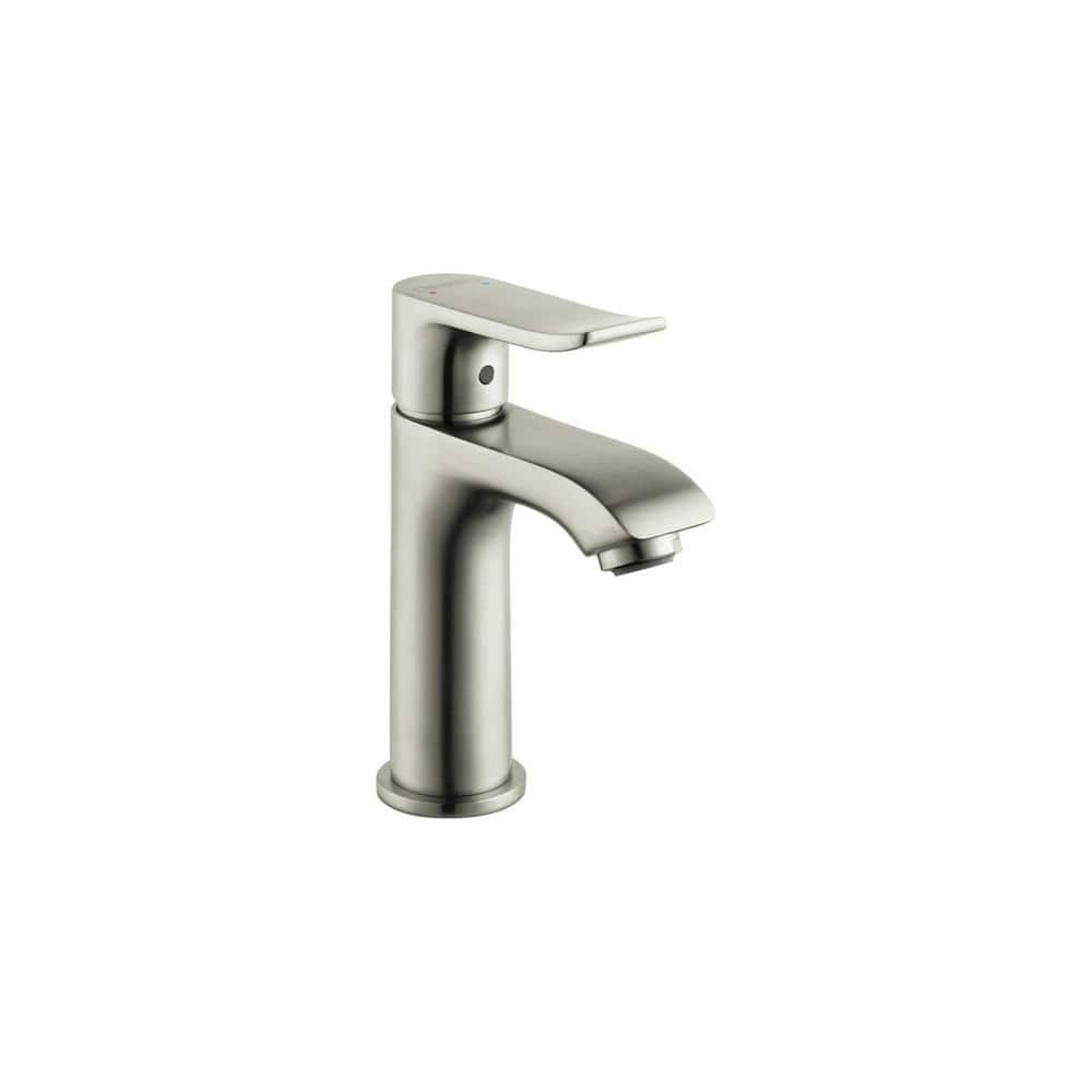 Brushed Nickel Modern Single Hole Bathroom Faucet