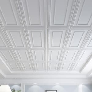 Basic White 2 ft. x 4 ft. PVC Lay-In/Drop In Ceiling Tile (96 sq. ft./case)