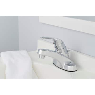 Aragon 4 in. Centerset Single-Handle Low-Arc Bathroom Faucet in Chrome