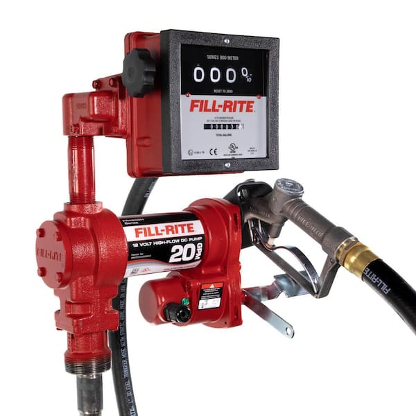 12-Volt 20 GPM 1/4 HP Fuel Transfer Pump (Mechanical Meter Package)