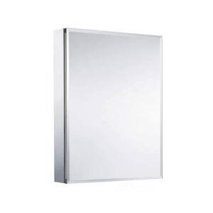 24 in. W x 30 in. H Rectangular Silver Aluminum Recessed/Surface Mount Medicine Cabinet with Mirror