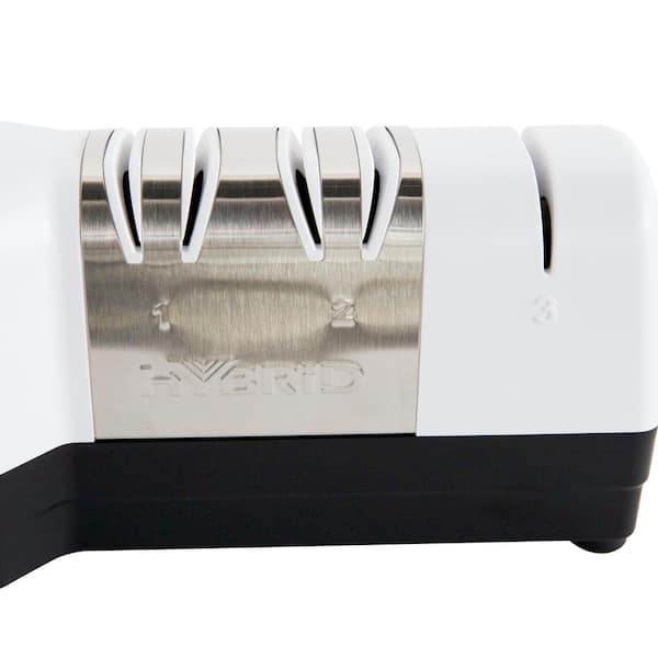 Chef'sChoice Diamond Hone Electric Knife Sharpener for Stainless or  Non-Serrated Knives, 3-Stage, White