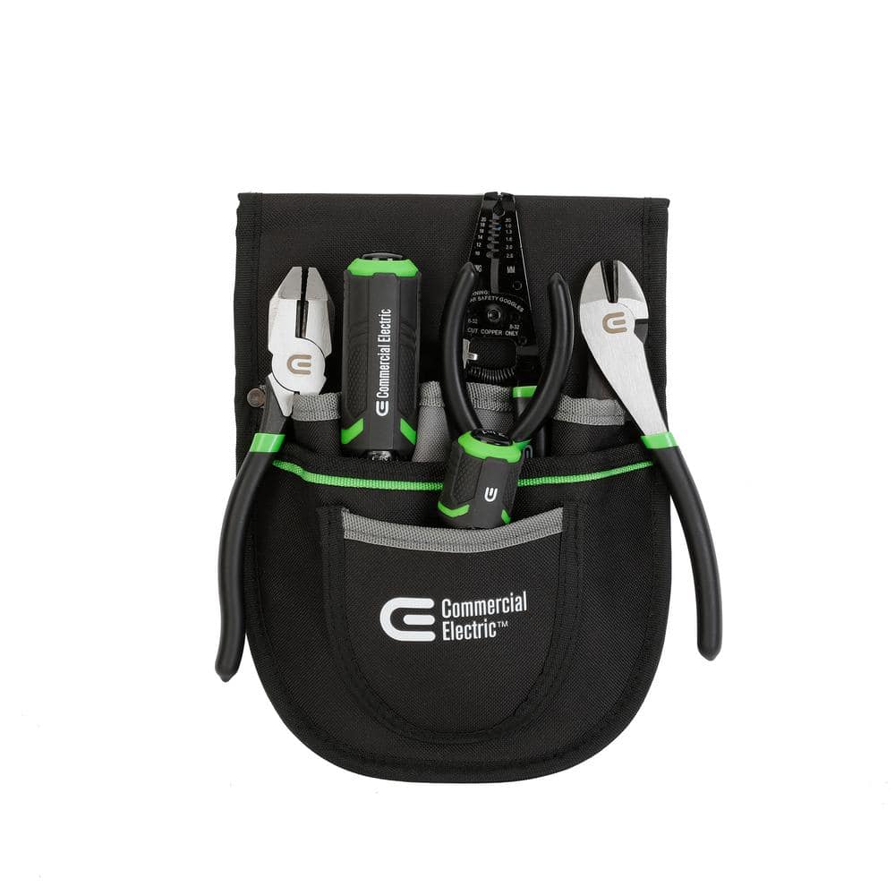 Commercial Electric 7-Piece Electrician's Tool Set with Pouch 91362 - The Home Depot