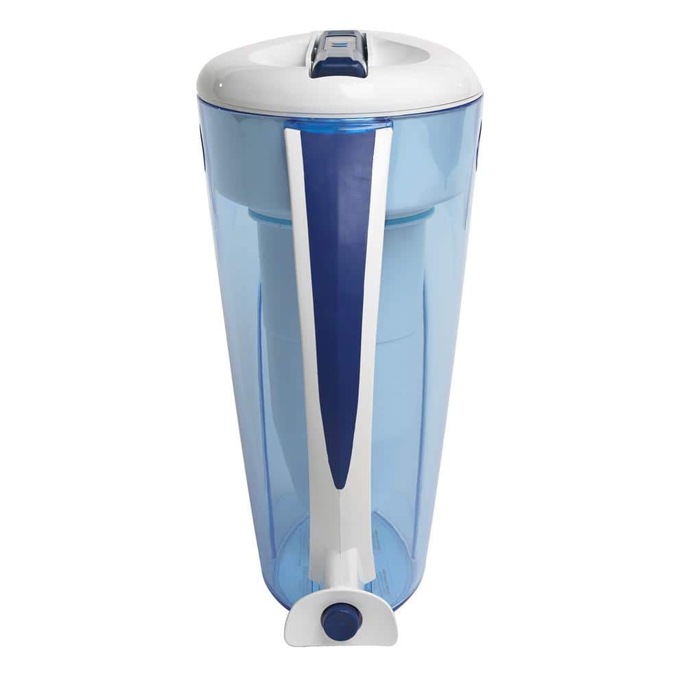 ZeroWater 10-Cup Blue and White Water Filtration Pitcher