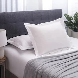 Set of 2 Soft Touch Microfiber White Standard Pillow Shams