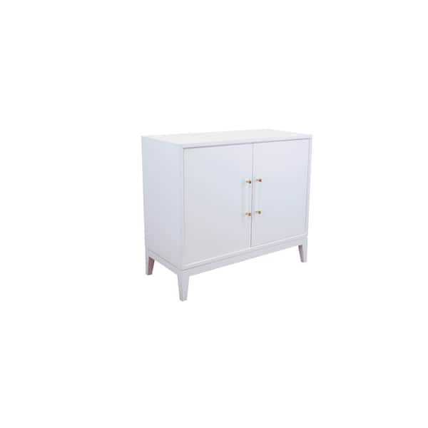 Best Master Furniture Maximillian White Wood Accent Cabinet