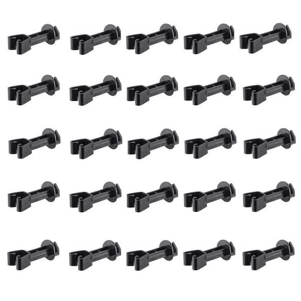 Terrui Fence Shock Black U Post Extended Insulator (Set of 25)