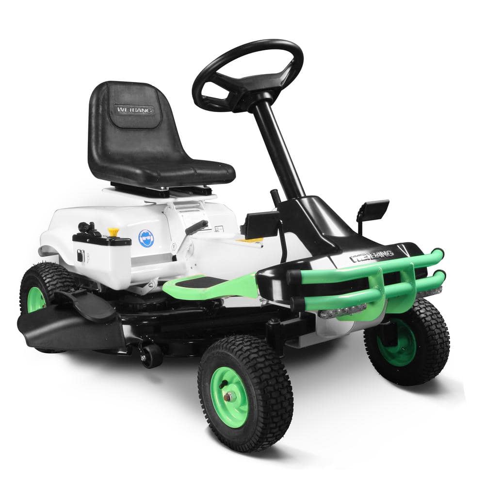 Weibang E Rider 30in 72v Lithium Ion Battery Electric Rear Engine Riding Mower Wb76e The Home Depot