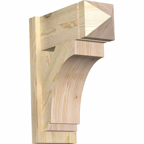 Ekena Millwork 8 in. x 22 in. x 18 in. Imperial Arts and Crafts Rough Sawn Douglas Fir Outlooker
