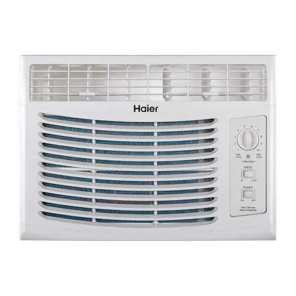 Haier 5,000 BTU Window Air Conditioner Only in White HWF05XCR - The Home  Depot