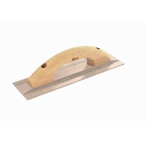 12 in. x 3-1/8 in. Square End Magnesium Float with Wood Handle