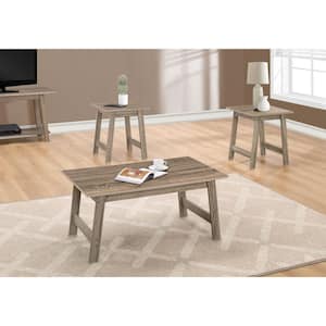 Jasmine 36 in. Dark Taupe Rectangle Particle Board Coffee Table