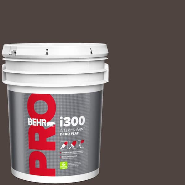 BEHR PRO 5 gal. #790B-7 Bitter Chocolate Dead Flat Interior Paint