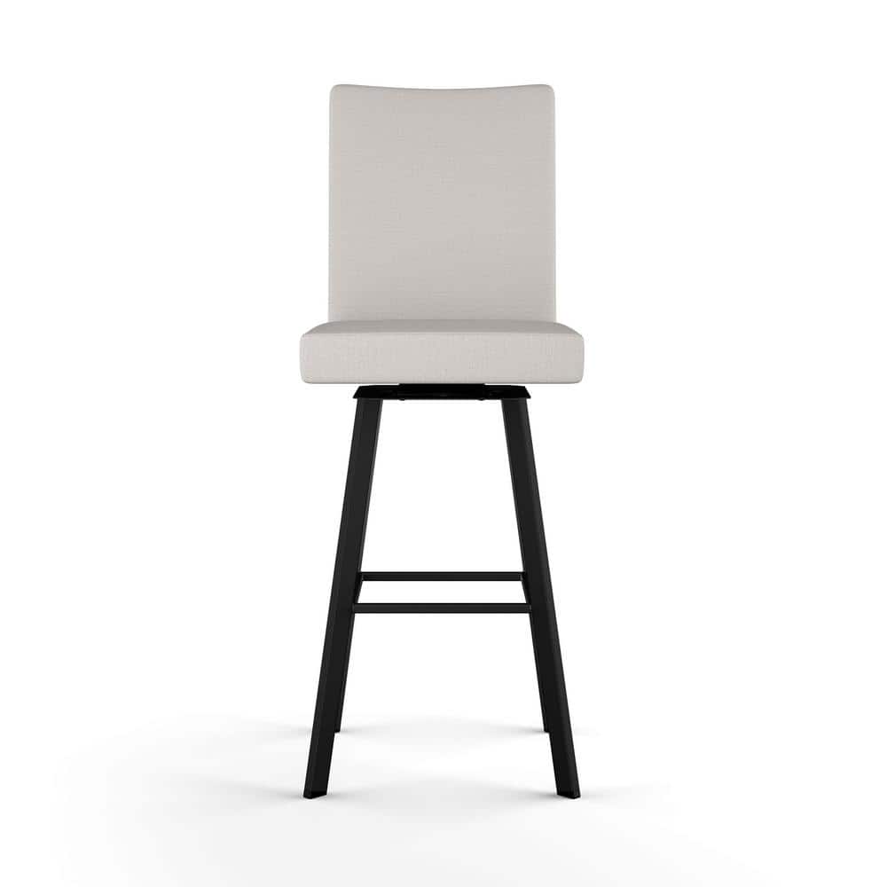 Elmira Light Grey Polyester Swivel Counter Height Barstool