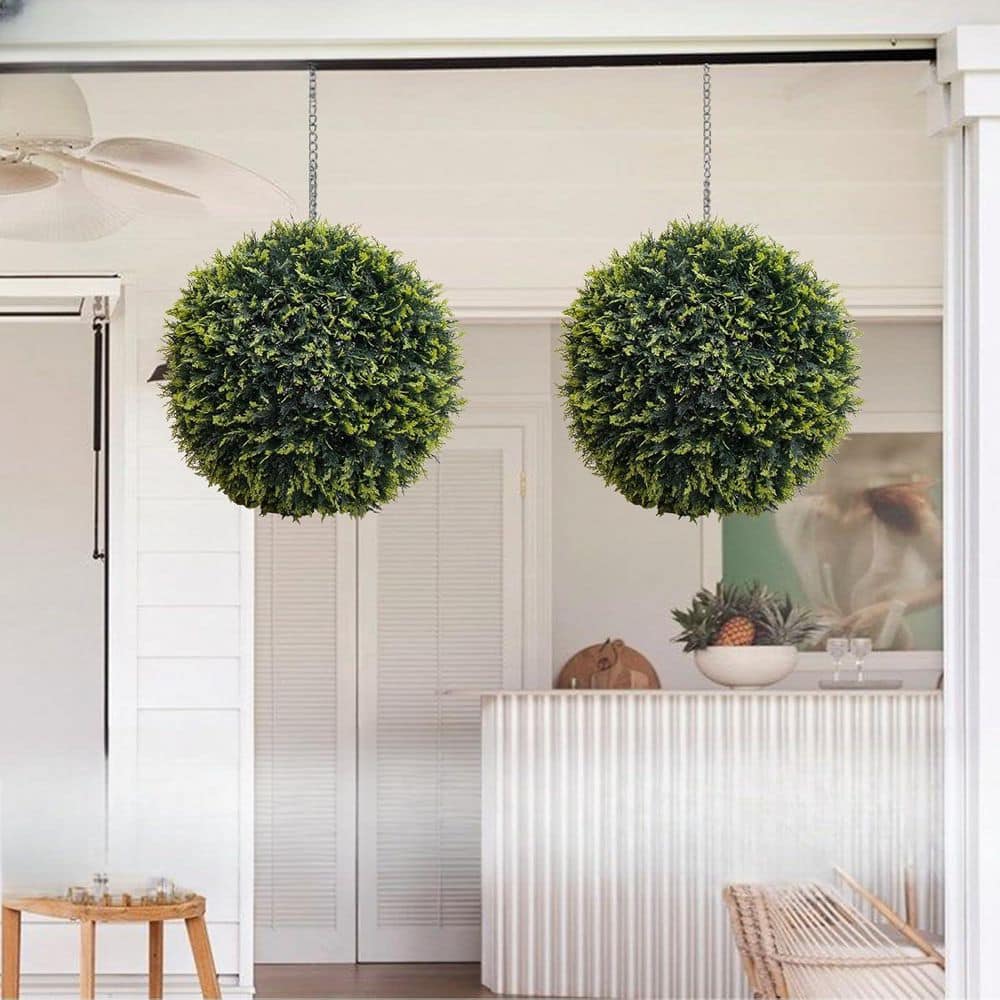 1.57 FT 2PC Artificial Topiary Balls,Faux Topiary Cedar Balls for Home Indoor and Outdoor Decor price history on PriceWatchPro