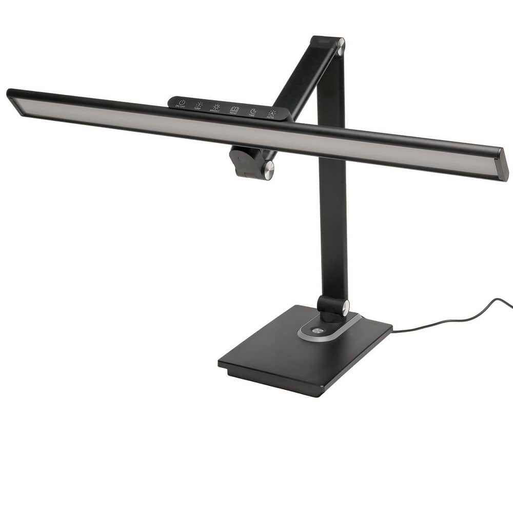 Excello Wellness Series 17.5in, Black, USB Plug In Dimmable/Flexible 6-Touch Square Base Desk Lamp w/ Night Light, LED price history on PriceWatchPro
