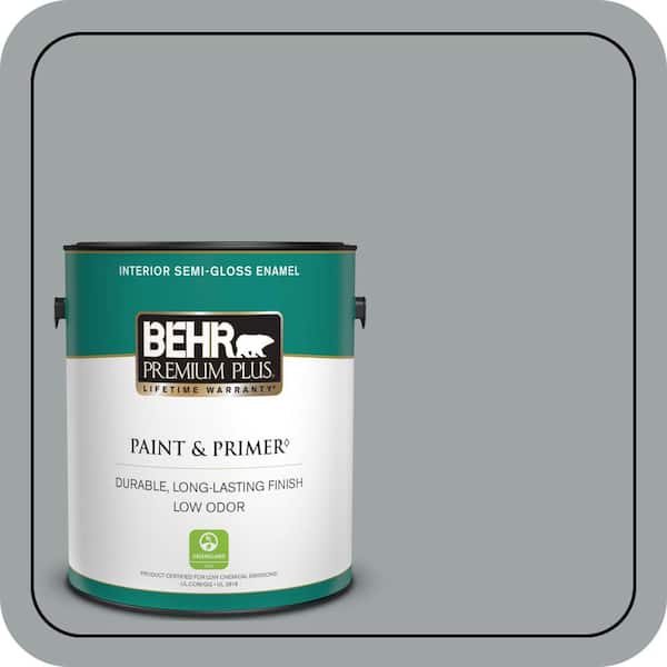 BEHR PREMIUM PLUS 1 gal. #MQ5-30 Silent Film Semi-Gloss Enamel Low Odor Interior Paint & Primer
