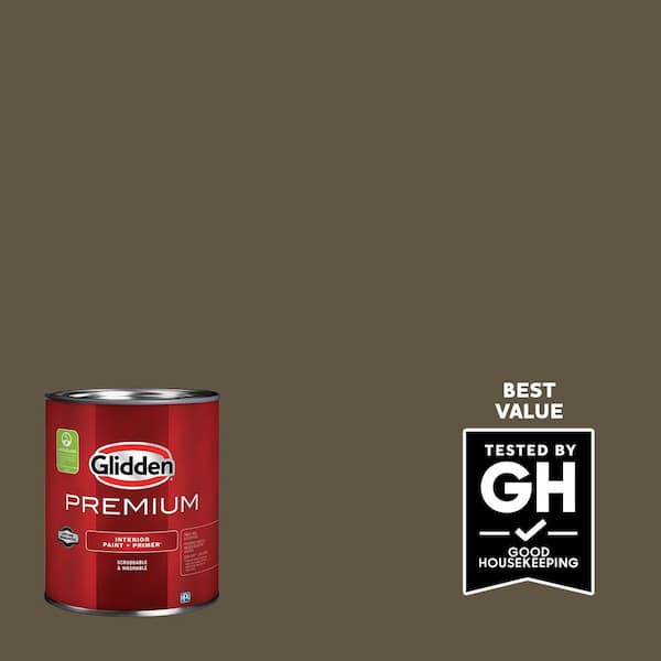 Glidden Premium 1 qt. PPG1025-7 Coffee Bean Satin Interior Latex Paint