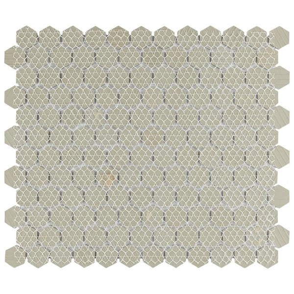 Merola Tile Hudson 1 in. Hex Lavender 11-7/8 in. x 13-1/4 in