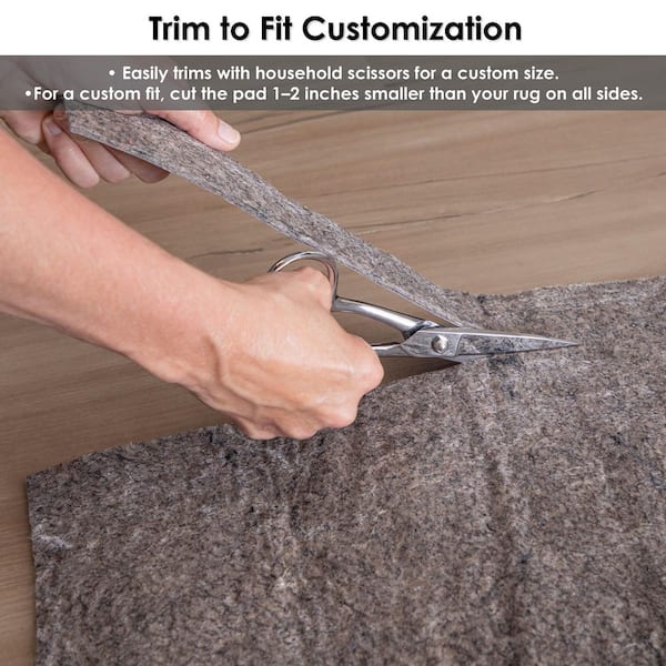 Mohawk Home 10 ft. x 14 ft. Dual Surface Grey Felted Reversible