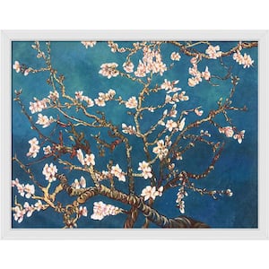 Branches of an Almond Tree in Blossom by Vincent Van Gogh Galerie White Framed Nature Painting Art Print 40 in. x 52 in.