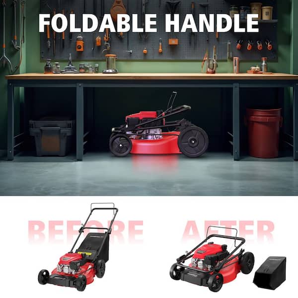 PowerSmart 21 3-in-1 Gas Push Lawn Mower V8721P The Home Depot