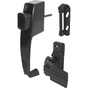 Black Push Button Latch with Tie Down