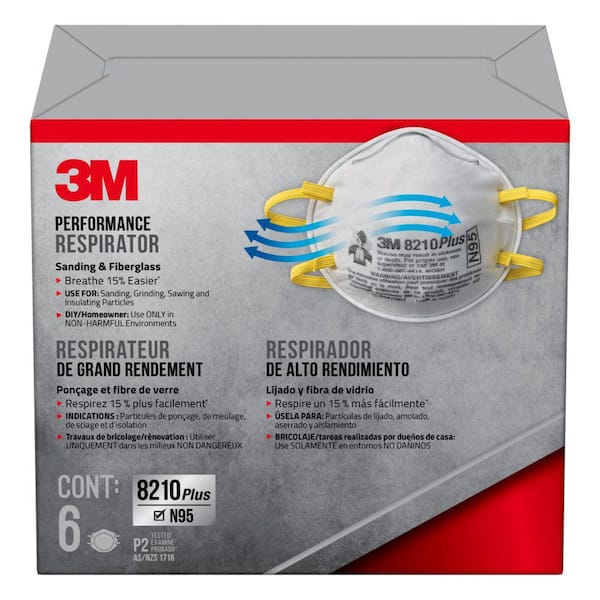 3M Respirator White Disposable N100 Sanding and Fiberglass Safety Mask in  the Respirators department at